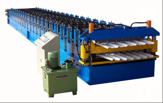 Machine de formage de rouleaux de tôles ondulées à découpe hydraulique