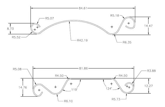 1.5 mm machine à moulage à rouleaux de porte à volets
